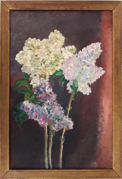 Guus VAN DONGEN : Les lilas -  Huile sur toile Signée 2