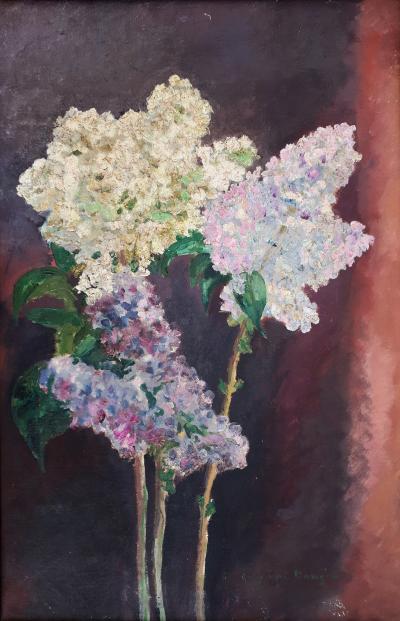 Guus VAN DONGEN : Les lilas -  Huile sur toile Signée 2