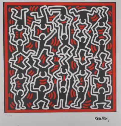 Keith HARING : Les acrobates - Sérigraphie Signée et numérotée 2