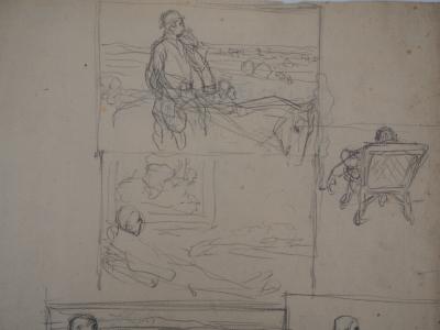 Frantisek KUPKA : L’homme et la Terre - Dessin original, c. 1904 2