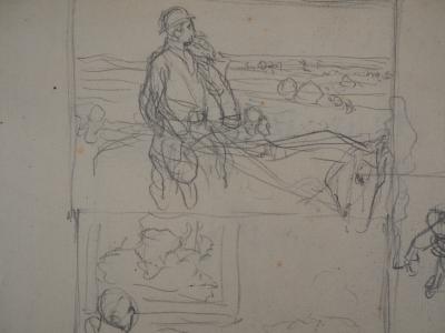 Frantisek KUPKA : L’homme et la Terre - Dessin original, c. 1904 2