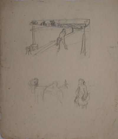 Frantisek KUPKA : L’homme et la Terre - Dessin original, c. 1904 2
