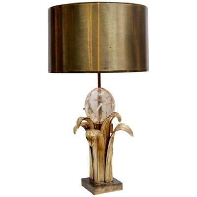Maison Charles - Lampe en Cristal de roche et bronze, 1958 2