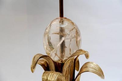 Maison Charles - Lampe en Cristal de roche et bronze, 1958 2
