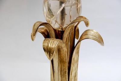 Maison Charles - Lampe en Cristal de roche et bronze, 1958 2
