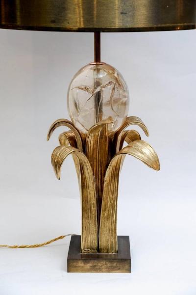 Maison Charles - Lampe en Cristal de roche et bronze, 1958 2
