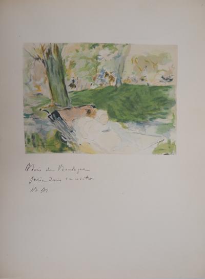 Berthe MORISOT (d’après) : Au Bois de Boulogne, 1946 - Lithographie signée 2