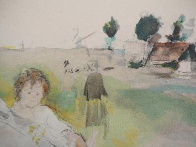 Berthe MORISOT (d’après) : Mère et fille au parc, 1946 - Lithographie signée 2