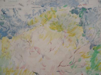 Berthe MORISOT : Nice, le Château de Cimiez - Lithographie, Signée 1946 2
