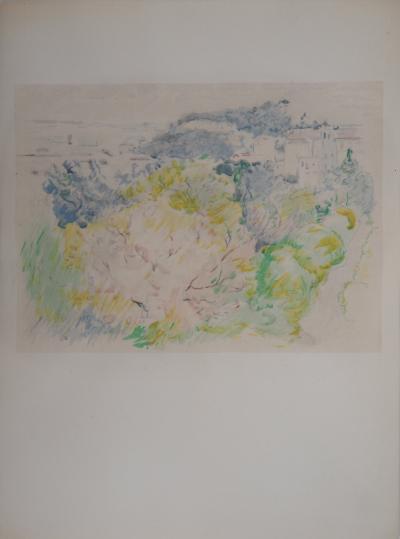 Berthe MORISOT : Nice, le Château de Cimiez - Lithographie, Signée 1946 2
