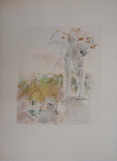 Berthe MORISOT (d’après) : Au Jardin des Tuileries - Lithographie, Signée 1946 2