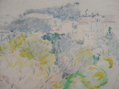 Berthe MORISOT (d’après) : Nice, le Château de Cimiez - Lithographie, Signée 1946 2