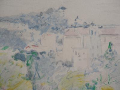 Berthe MORISOT (d’après) : Nice, le Château de Cimiez - Lithographie, Signée 1946 2
