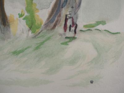 Berthe MORISOT (d'après) : Automne - Lithographie, Signée 1946 2