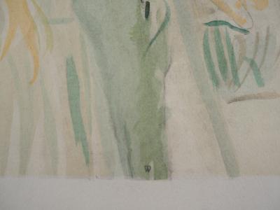 Berthe MORISOT (d’après) : Jeunes filles cueillant des cerises - Lithographie, Signée 1946 2