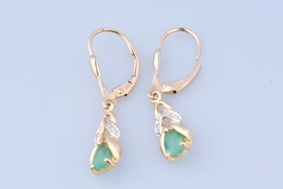 Boucles D'oreilles Pendantes En Or 18 Carats - Or Jaune Dormeuses - Occasion
