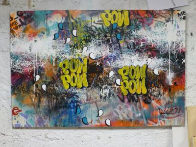JP Malot - Pow ! Crime Time, 2014 - Technique mixte sur toile 2