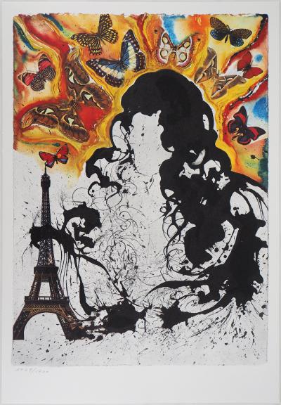 Salvador DALI: Paris SNCF (Suite Papillon) - Signierte Originallithographie 2