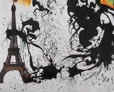 Salvador DALI : Paris - Lithographie originale signée SNCF, Suite Papillon 2