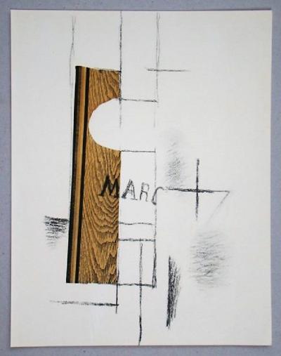 Georges BRAQUE (after) - La bouteiile de Marc, 1956 - Lithograph with stencil coloring 2