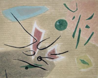 Henri GOETZ - Composition, 1975 - Gravure au carborundum signée au crayon 2