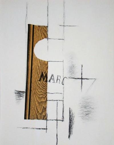Georges BRAQUE (d’après) - La bouteille de Marc, 1956 - Pochoir 2