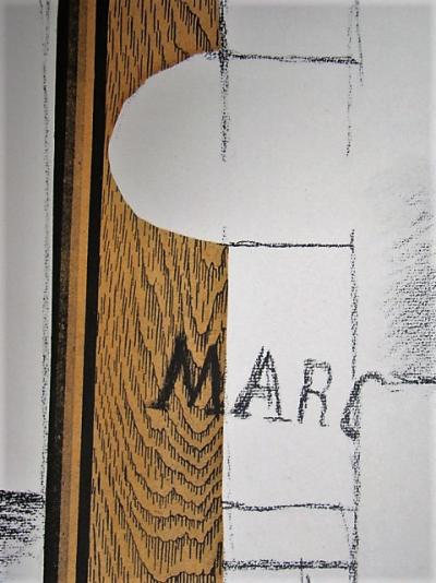 Georges BRAQUE (d’après) - La bouteille de Marc, 1956 - Pochoir 2