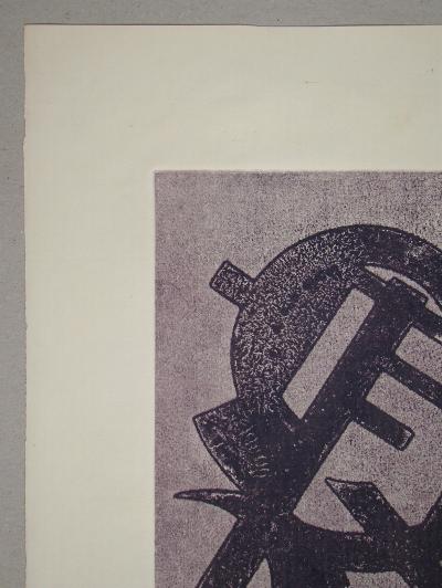 HENRI KERELS - Composition pour Art Abstrait , 1953 - Handsigned etching 2