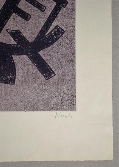 HENRI KERELS - Composition pour Art Abstrait , 1953 - Handsigned etching 2