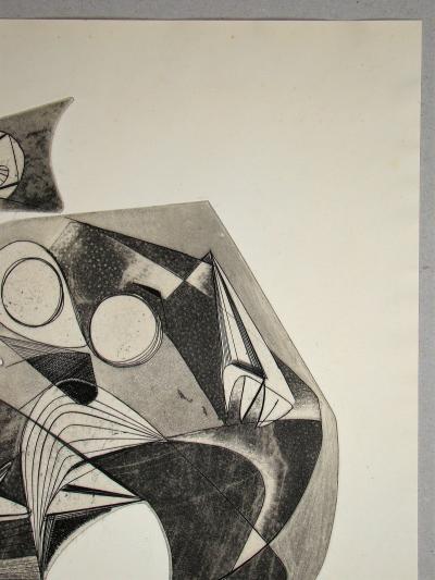 René MELS - Composition pour Art Abstrait - Gravure originale signée au crayon 2