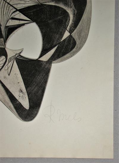René MELS - Composition pour Art Abstrait - Gravure originale signée au crayon 2