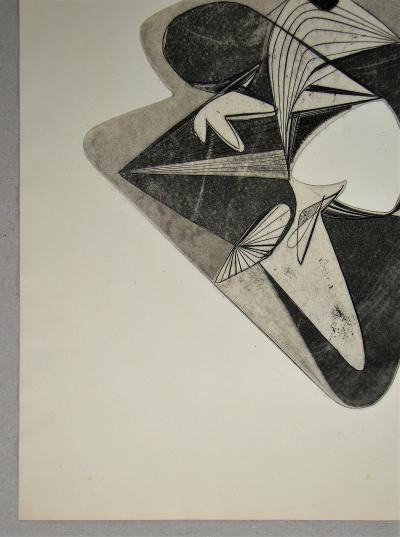 René MELS - Composition pour Art Abstrait - Gravure originale signée au crayon 2