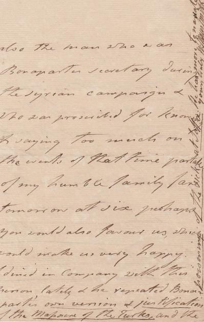 William SIDNEY SMITH - Lettre autographe signée sur NAPOLEON BONAPARTE 2