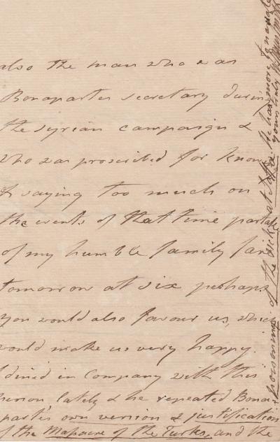 William SIDNEY SMITH - Lettre autographe signée sur NAPOLEON BONAPARTE 2