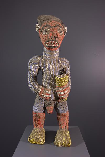 Cameroun - Statuette perlée Bamileke 2