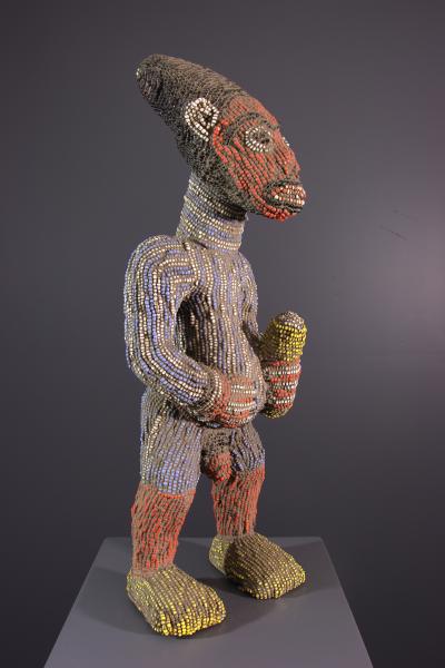 Cameroun - Statuette perlée Bamileke 2