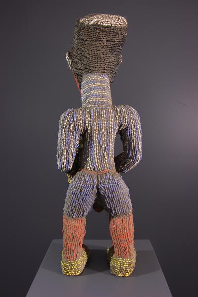 Cameroun - Statuette perlée Bamileke 2