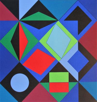 Victor VASARELY (d’après) - Sikra, 1973 - Sérigraphie en couleurs 2
