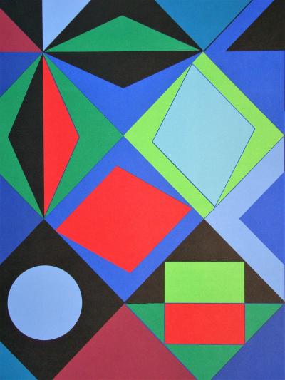Victor VASARELY (d’après) - Sikra, 1973 - Sérigraphie en couleurs 2