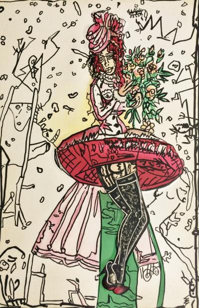 Robert COMBAS - En joie, 2017 - Lithographie originale signée et numérotée au crayon 2