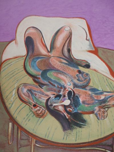 Francis BACON (d’après) : Nu couché - Lithographie, 1966 2