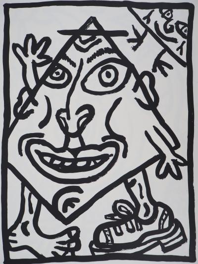 Robert COMBAS : Personnage souriant, 1985, Sérigraphie originale 2