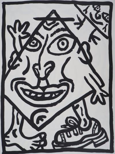 Robert COMBAS : Personnage souriant, 1985  - Sérigraphie originale 2