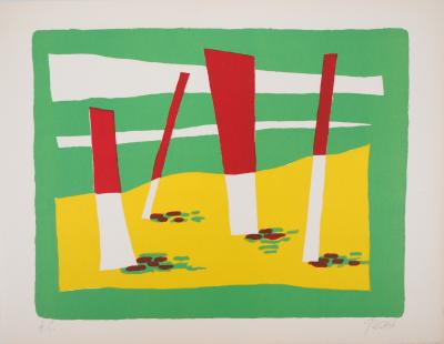 Léon GISCHIA : La Plage - Lithographie originale Signée 2
