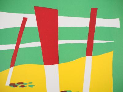 Léon GISCHIA : La Plage - Lithographie originale Signée 2