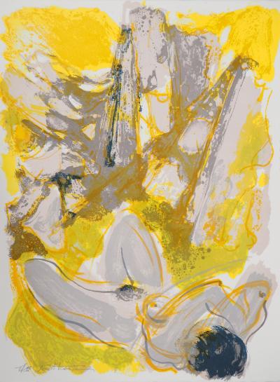 Maurice Elie SARTHOU - Nu dans les montagnes, 1966 - Lithographie signée au crayon 2