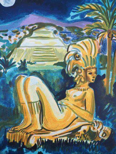 Yves BRAYER - Mystères du Mexique - Lithographie originale signée au crayon 2