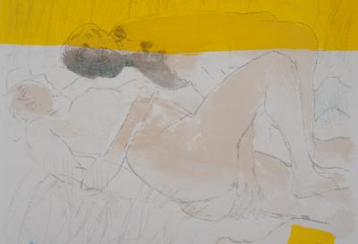 Paul GUIRAMAND : Les amants au petit matin - Lithographie originale signée au crayon 2
