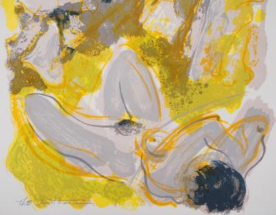 Maurice Elie SARTHOU : Nu dans les montagnes, 1966 - Lithographie signée au crayon 2