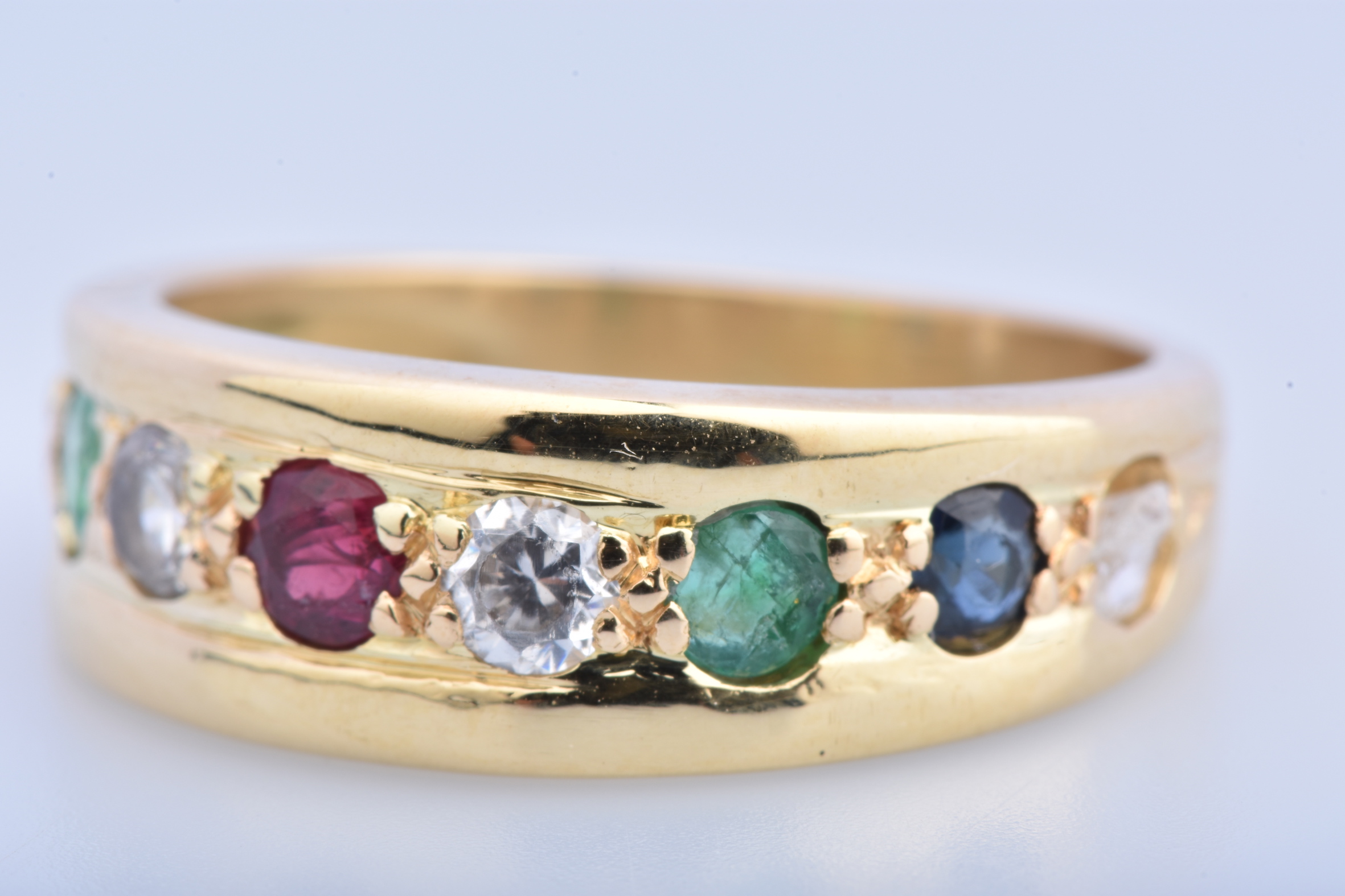 Bague multipierres en or jaune 18 carats - Bijoux et montres - Plazzart